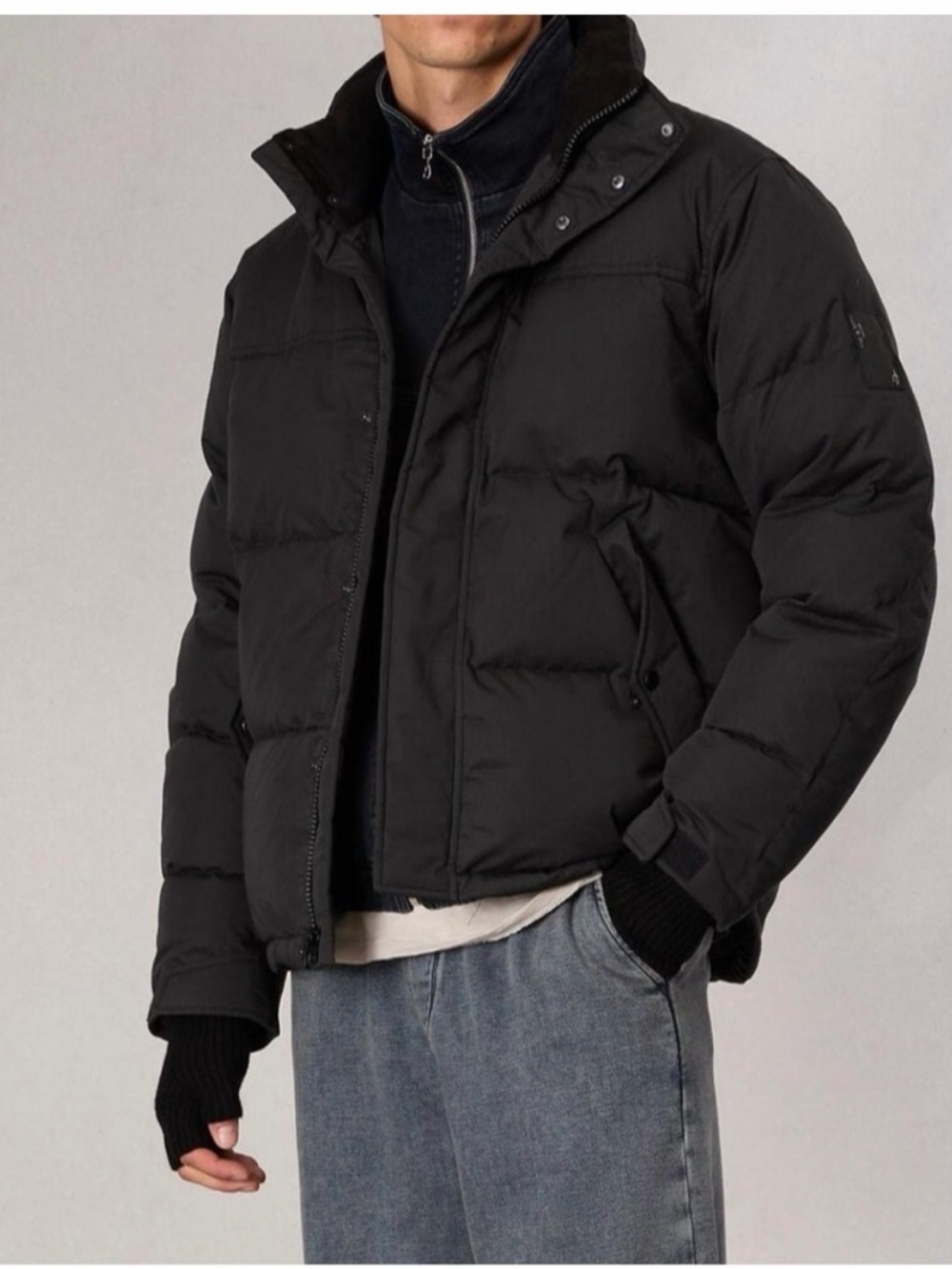 rag & bone dark gray Andreas Quilted Puffer Jacket